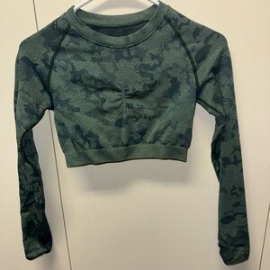 Cropped Camouflage Athletic Top